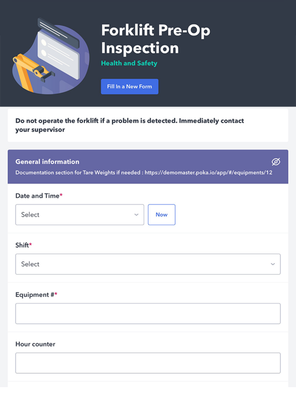 Forklift Inspection Form