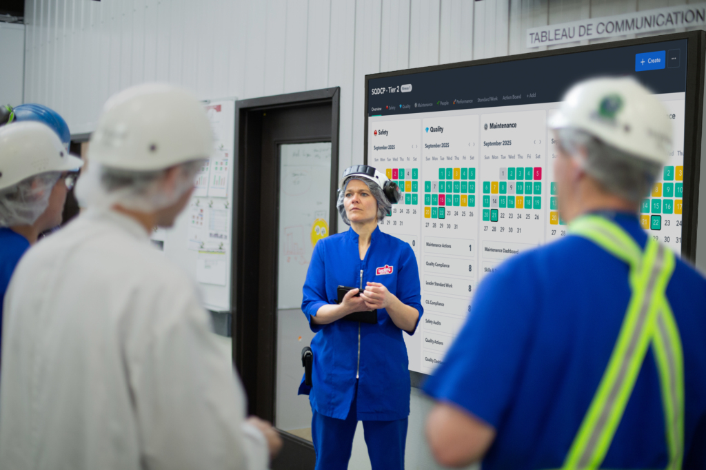 Tiered meeting Leclerc Huddle Board