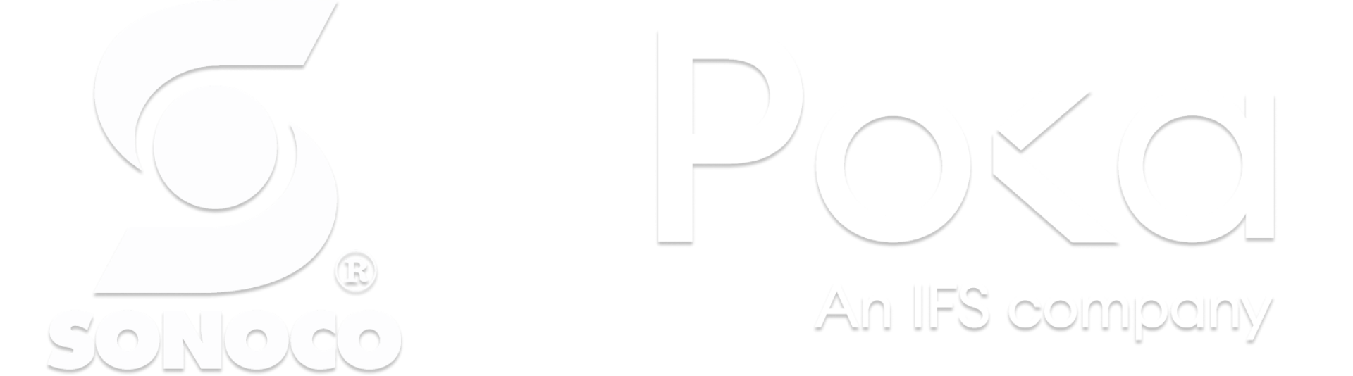 Sonoco Poka logos white